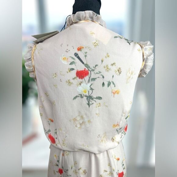 🔥🔥 NWT ALL SAINTS Musical Floral Wrap Mini Dress Size 6 US 10 UK EU 38 - Picture 6 of 16